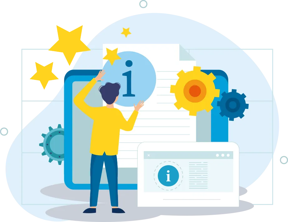 Graphic illustrating recommendation and implementation of solutions