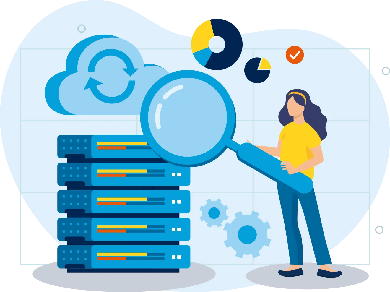 Graphic illustrating data analysis
